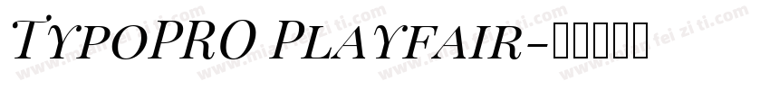 TypoPRO Playfair字体转换